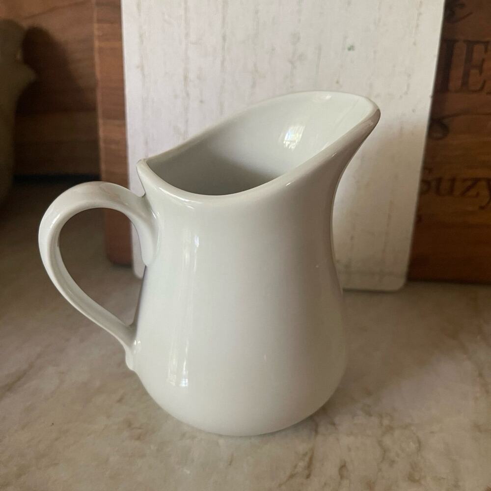 Apilco France white porcelain creamer jug
